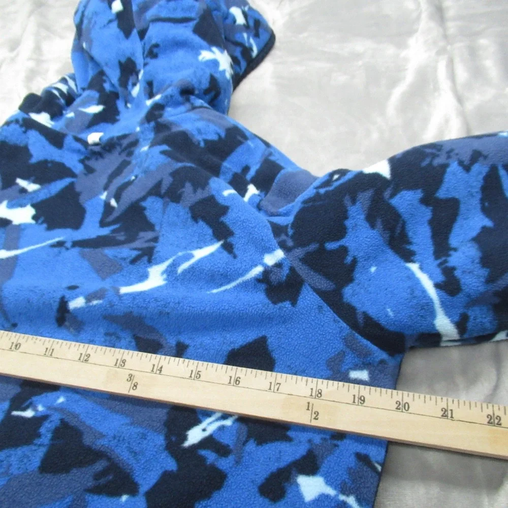 Columbia Jacket Kids XL Blue Camo Reversible Puffer Hooded Insulated Rain Winter